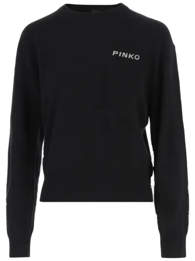 PINKO WOOL AND CASHMERE LOGO SWEATER