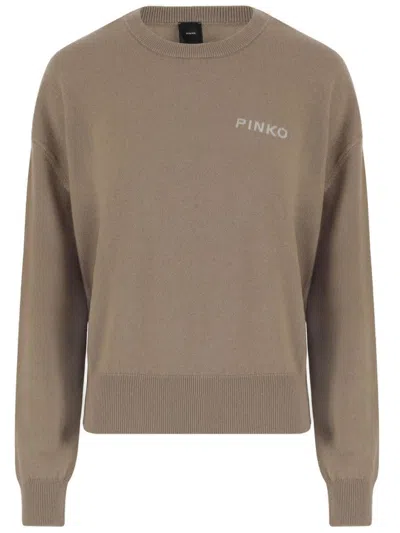 PINKO WOOL AND CASHMERE LOGO SWEATER