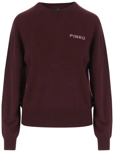 PINKO PINKO WOOL AND CASHMERE LOGO SWEATER