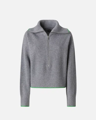 PINKO PULL ZIPPÉ EN LAINE ET CACHEMIRE