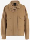 Pinko Wool Blend Jacket In Nude