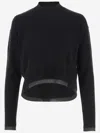 Pinko Wool Blend Sweater In Nero Limousine