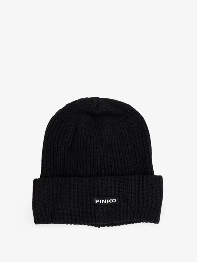 Pinko Wool, Cashmere And Viscose Blend Bosnia Hat In Black