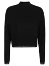 Pinko Cashmere Blend Mock Neck Knitwear In Black