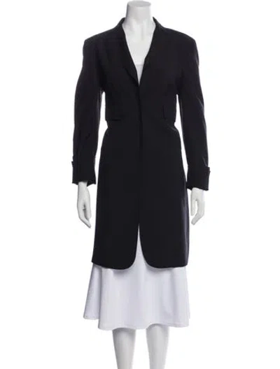 Pre-owned Pinko Wool Coat In Blue