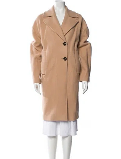 Pre-owned Pinko Wool Coat In Brown