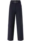 Pinko Grey 'piove' Trousers With Belt And Pockets