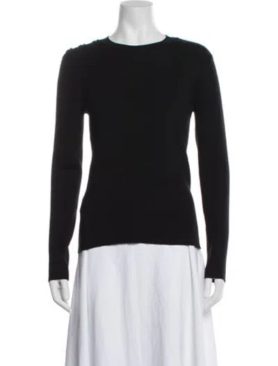 Pre-owned Pinko Wool Crew Neck Sweater In Black