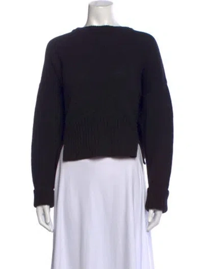 Pre-owned Pinko Wool Crew Neck Sweater In Black/silver