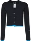 Pinko Chausie Wool Cashmere Cardigan In Grey