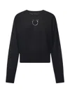 Pinko Wool Logo Sweater In Black