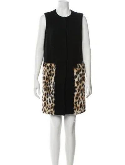 Pre-owned Pinko Wool Mini Dress In Black