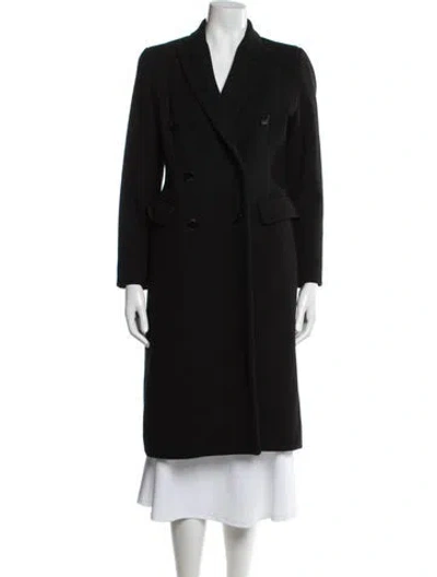 Pre-owned Pinko Wool Peacoat In Black
