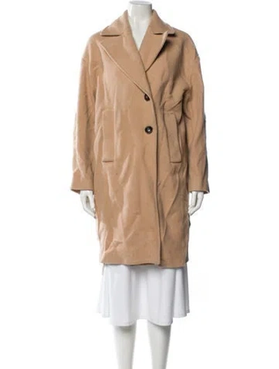 Pre-owned Pinko Wool Peacoat In Neutral