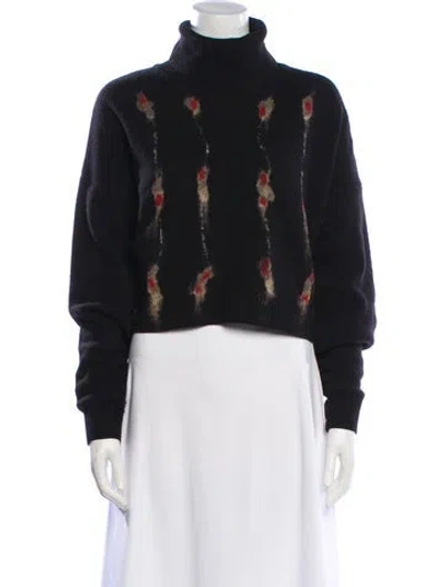 Pre-owned Pinko Wool Printed Sweater In Black
