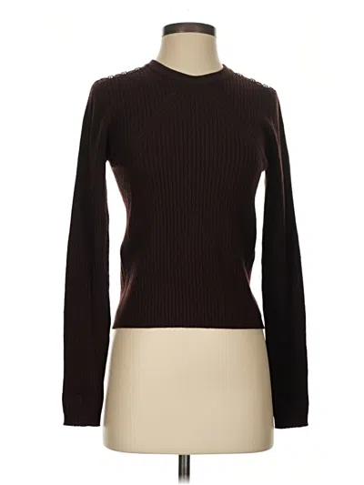 Pre-owned Pinko Wool Pullover Sweater In Brown