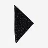 Pinko Svizzera Wool Scarf With Rhinestones In Black