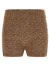 Pinko Wool Shorts Bermuda And Short Beige In Neutral