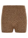 Pinko Wool Shorts Bermuda And Short Beige In Brown