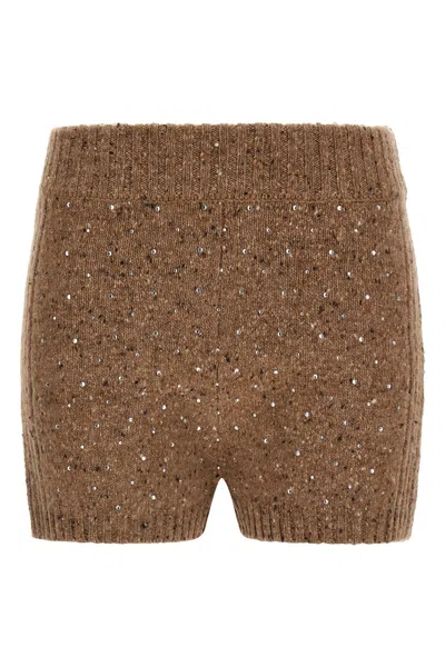 Pinko Wool Shorts In Sand