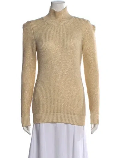 Pre-owned Pinko Wool Turtleneck Sweater In Neutral