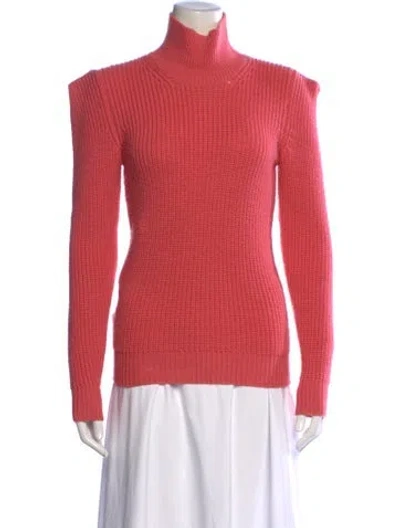 Pre-owned Pinko Wool Turtleneck Sweater In Pink