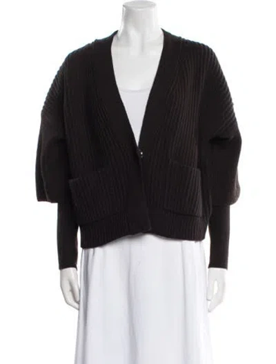 Pre-owned Pinko Wool V-neck Sweater W/ Tags In Black