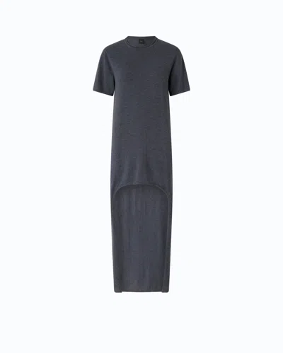 Pinko Asymmetric-hem Knitted Mini Dress In Blue