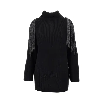 Pinko Wool-blend Long Cardigan In Black