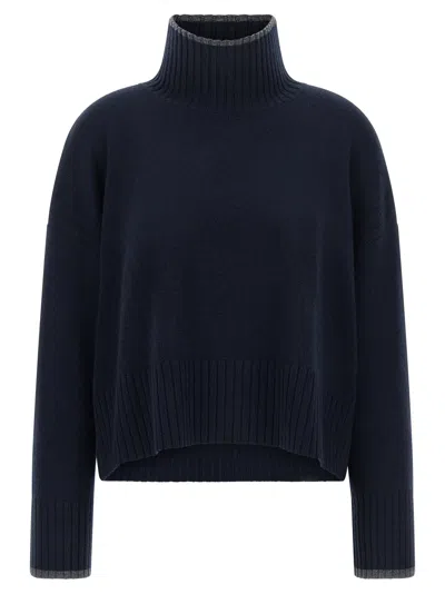 Pinko Wool-cashmere Blend Turtleneck Sweater In Black
