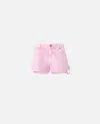 Pinko Workwear Shorts In Cotton Bull Fabric In Lilac Chiffon
