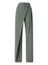 Pinko Wrap-front Pleated Trousers In Green