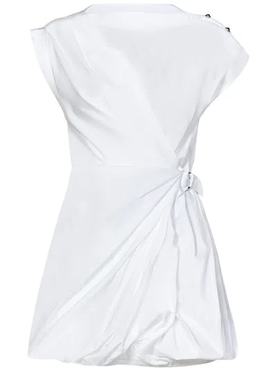 PINKO PINKO WRAP MINI DRESS WITH BALLOON SKIRT