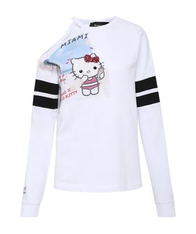 Pinko X Hello Kitty Long-sleeved T-shirt In White
