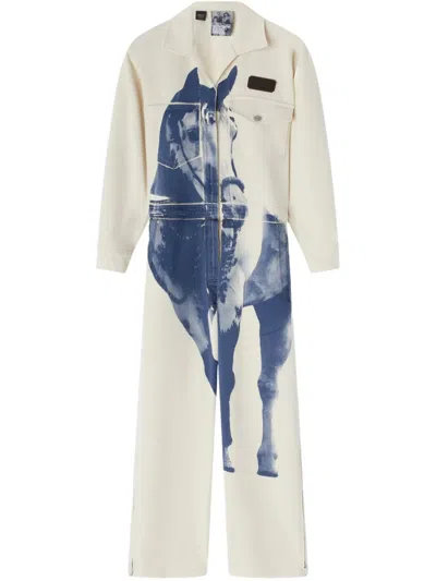 Pinko X Patrick Mcdowell Horse-print Jumpsuit