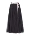 Pinko X Patrick Mcdowell Mesh-design Midi Skirt In Black