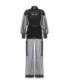 Pinko Reimagine Tulle Cargo Jumpsuit By Patrick Mcdowell In Black