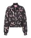 Pinko X Patrick Mcdowell Printed Bomber Jacket In Black