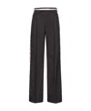 Pinko X Patrick Mcdowell Ribbon-detailed Palazzo Pants In Black