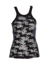Pinko Semi-trasparent Black 'wipe' Top With Horses