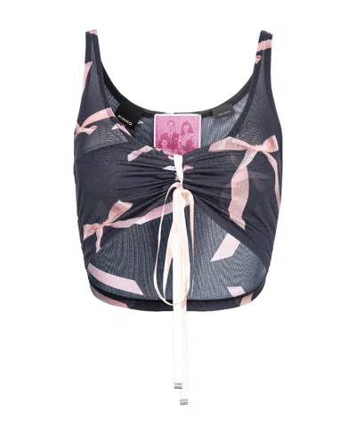 Pinko X Patrick Mcdowell Semi-sheer Tank Top In Black