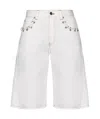 Pinko Bull Bermuda Shorts With Piercing Detail In White