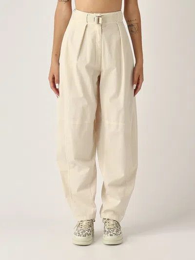 Pinko Yann Pantalone Pelleovo Trousers In White