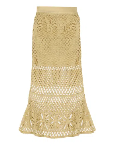 Pinko Yellow Crispo Skirt