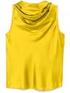 Pinko Yellow Silk Travelli Top In Yellow