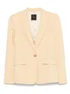 Pinko Yellow Tailored Jacket With Notched Lapels