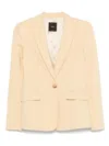 Pinko Yellow Tailored Jacket With Notched Lapels