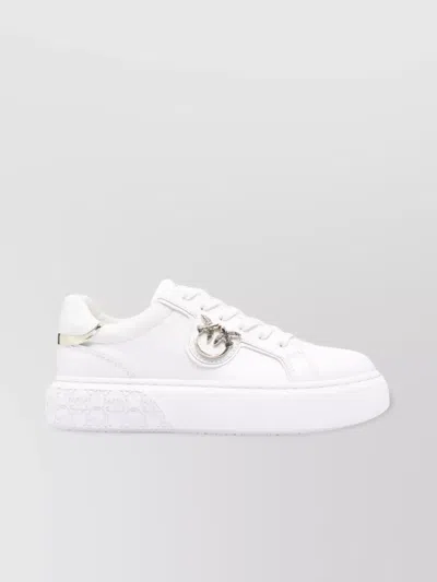 Pinko Yoko 01 Panelled Trainer With Padded Ankle In White