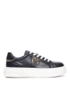 Pinko Yoko 06 Metallic-trim Platform Sneakers In Black