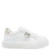 Pinko Metallic-detail Bird-embellishment Sneakers In White